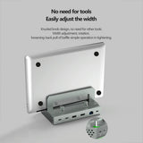 Vertical Laptop Docking Station with 4k / 60hz Type-c Hub - 11-In-1 With Lan