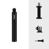 70cm Straight Pull Selfie Stick for Sports Cameras with 3 Jaw Screw - Rod+1/4 Turn 3 Jaw+Screw