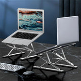 Foldable Aluminum Laptop Stand with Heat Dissipation - Side View