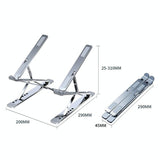 Foldable Aluminum Laptop Stand with Heat Dissipation - Top-Down View