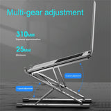 Foldable Aluminum Laptop Stand with Heat Dissipation - 45-Degree Angle