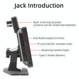 Portable Car Bluetooth Dvr Monitor - Supports Carplay / Android Auto - Display + Camera - Extra Image