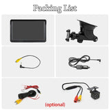 7 Inch Bluetooth 5.0 Carplay Monitor - Portable Compatible With Most Vehicles - Display + Camera