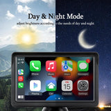 7 Inch Bluetooth 5.0 Carplay Monitor - Portable Compatible With Most Vehicles - Display + Camera - Extra Image