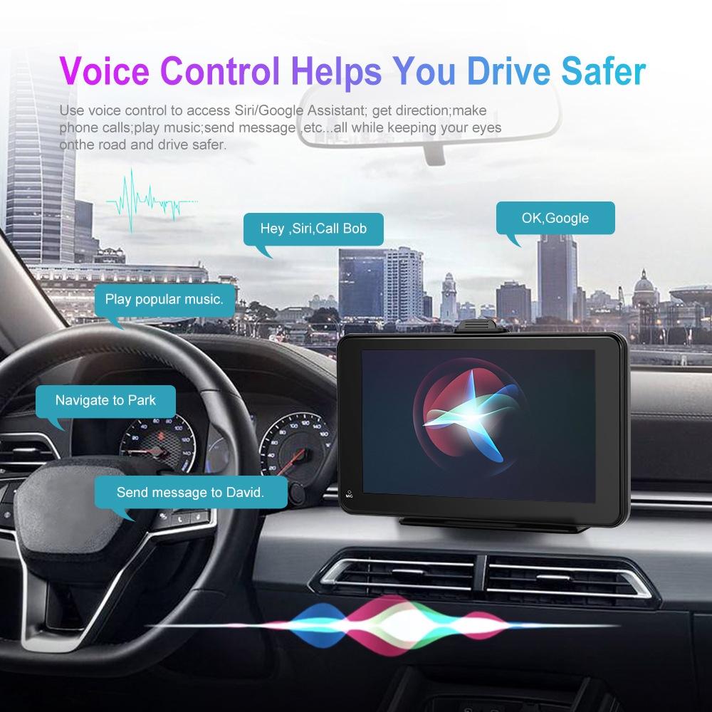 7 Inch Hd Smart Screen With Wireless Carplay & Android Auto + Camera