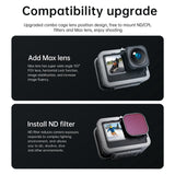 Vertical Shooting Set for Gopro Hero11 / 10 / 9 with Aluminium Alloy Frame