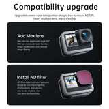 Vertical Shooting Set for Gopro Hero11 / 10 / 9 with Aluminium Alloy Frame - Rear View