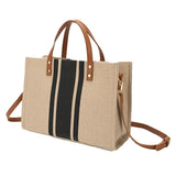 Large Canvas Crossbody Bag For Women Black - Navy
