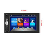 6.2 Inch Dual Spindle Hd Car Mp5 Player With Carplay - Standard + 4 Camera - Top-Down View