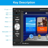 6.2 Inch Dual Spindle Hd Car Mp5 Player With Carplay - Standard + 4 Camera - Rear View