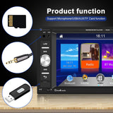 6.2 Inch Dual Spindle Hd Car Mp5 Player With Carplay - Standard + 4 Camera - Close-Up Angle