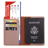 Khaki Frosted Pu Multi Card Passport Holder For Travel Abroad - Top-Down View
