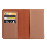 Khaki Frosted Pu Multi Card Passport Holder For Travel Abroad - 45-Degree Angle