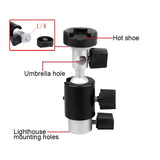 Black D-Type Flash Light Stand Bracket - Compact Design