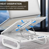 Adjustable Foldable Laptop Stand for Cooling and Ergonomic Lifting - Rear View