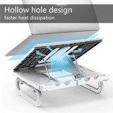 Adjustable Foldable Laptop Stand for Cooling and Ergonomic Lifting - Close-Up Angle