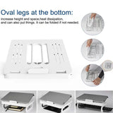 Adjustable Foldable Laptop Stand for Cooling and Ergonomic Lifting - Low Angle