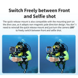 60m Waterproof Dive Shell for Magisn Camera - Horizontal & Vertical Shooting - For Insta360 Ace - Low Angle