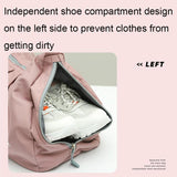 Swim Bag with Shoe Compartment - Beige Dry / Wet Separation - Black