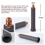 30mm Long Barrel Curling Iron for Dyson Hair Dryer - Upgraded Red - 45-Degree Angle