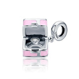 925 Sterling Silver Diy Romantic Beaded Bracelet - Front View