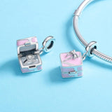 925 Sterling Silver Diy Romantic Beaded Bracelet - Low Angle