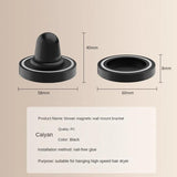 Wall Mounted Magnetic Blower Holder for Nozzles - no Punch Needed - For Dyson Hair Dryer Nozzle - Side View