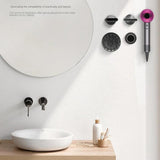 Wall Mounted Magnetic Blower Holder for Nozzles - no Punch Needed - For Dyson Hair Dryer Nozzle