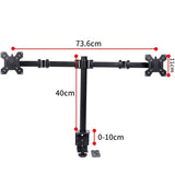 Double Screen Desktop Monitor Stand - Lifting Bracket - Top-Down View