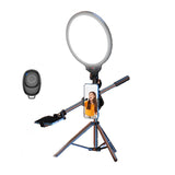 Full-screen 12.6 Selfie Ring Light Tripod Set - 210cm for Live Stream - 55Cm Overhead Shot - Extra Image