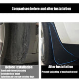 For Tesla Model Y Car Punch-Free Front And Rear Wheel Soft Rubber Fender Guard - Carbon Fiber - Carbon Fiber - Rear View