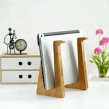 Wooden Desktop Cooling Stand for Computers and Tablets - Front View