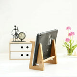 Wooden Desktop Cooling Stand for Computers and Tablets - Rear View