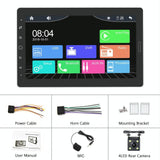 10.1 Inch Full Screen Car Mp5 Player With Wired Carplay - Standard + 4 Camera - Side View