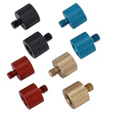 10-Piece 3 / 8 To 1 / 4 Screw Adapter - Blue - Side View