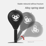 Desktop Speed Ball For Boxing Training - Bear Design With Gloves & Pump - Monkey+Pump - 45-Degree Angle