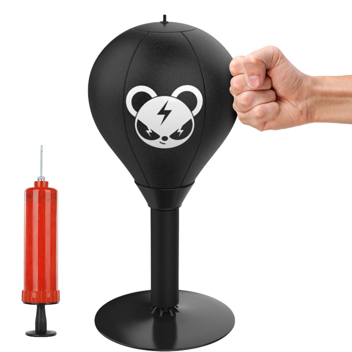 Desktop Speed Ball For Boxing Training - Bear Design With Gloves & Pump - Monkey+Pump