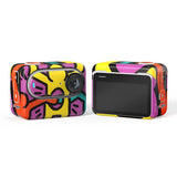 Carbon Fiber Style Body Sticker for Insta360 Go 3 Action Camera - Graffiti - Front View