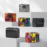 Carbon Fiber Style Body Sticker for Insta360 Go 3 Action Camera - Graffiti - Close-Up Angle
