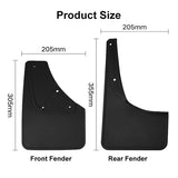For Suzuki Jimny 2019-2023 4Pcs / Set Car Auto Soft Plastic Splash Flaps Fender Guard - Side View