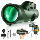 High Power Hd Monocular With Night Vision Clip & Tripod - 40X60 - Front View