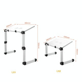 Portable Folding Laptop Desk with Height Adjustment and Storage - 45-Degree Angle