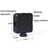 Portable 64-led Video Conference Laptop Light - Clip + Tripod Set - Top-Down View