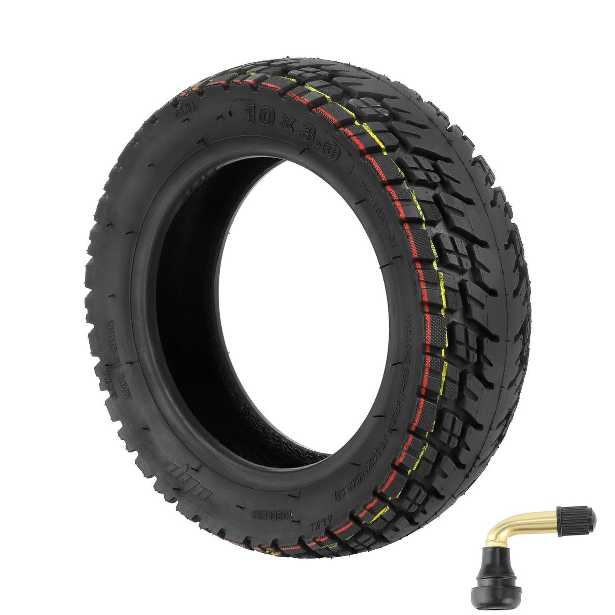 10x3.0 Ulip Electric Scooter Tire for Dualtron Zero 10x - Off-road Thickened Tubeless - 10 Inch - With Gas Nozzle