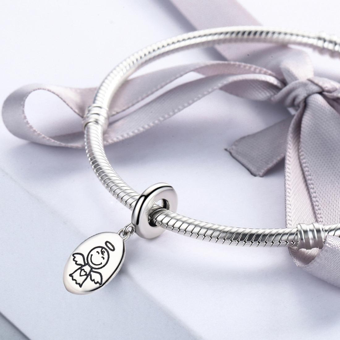 925 Sterling Silver Guardian Angel Necklace & Bracelet Charm