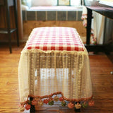 Lace Embroidered Piano Dust Cover - 60×36cm - Side View