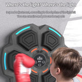 Adjustable 9-Speed Bluetooth Music Boxing Machine With Lights - Black - Light Gray - Close-Up Angle