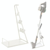 Universal Non-punch Vacuum Cleaner Floor Storage Bracket for Dyson - White - Front View