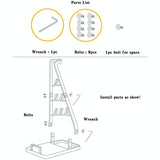 Universal Non-punch Vacuum Cleaner Floor Storage Bracket for Dyson - White - Low Angle