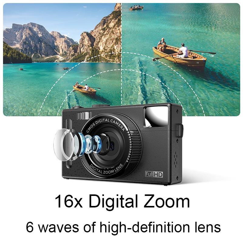 3.0 Hd Children's Digital Camera with 48mp and 3 Screen - Pink